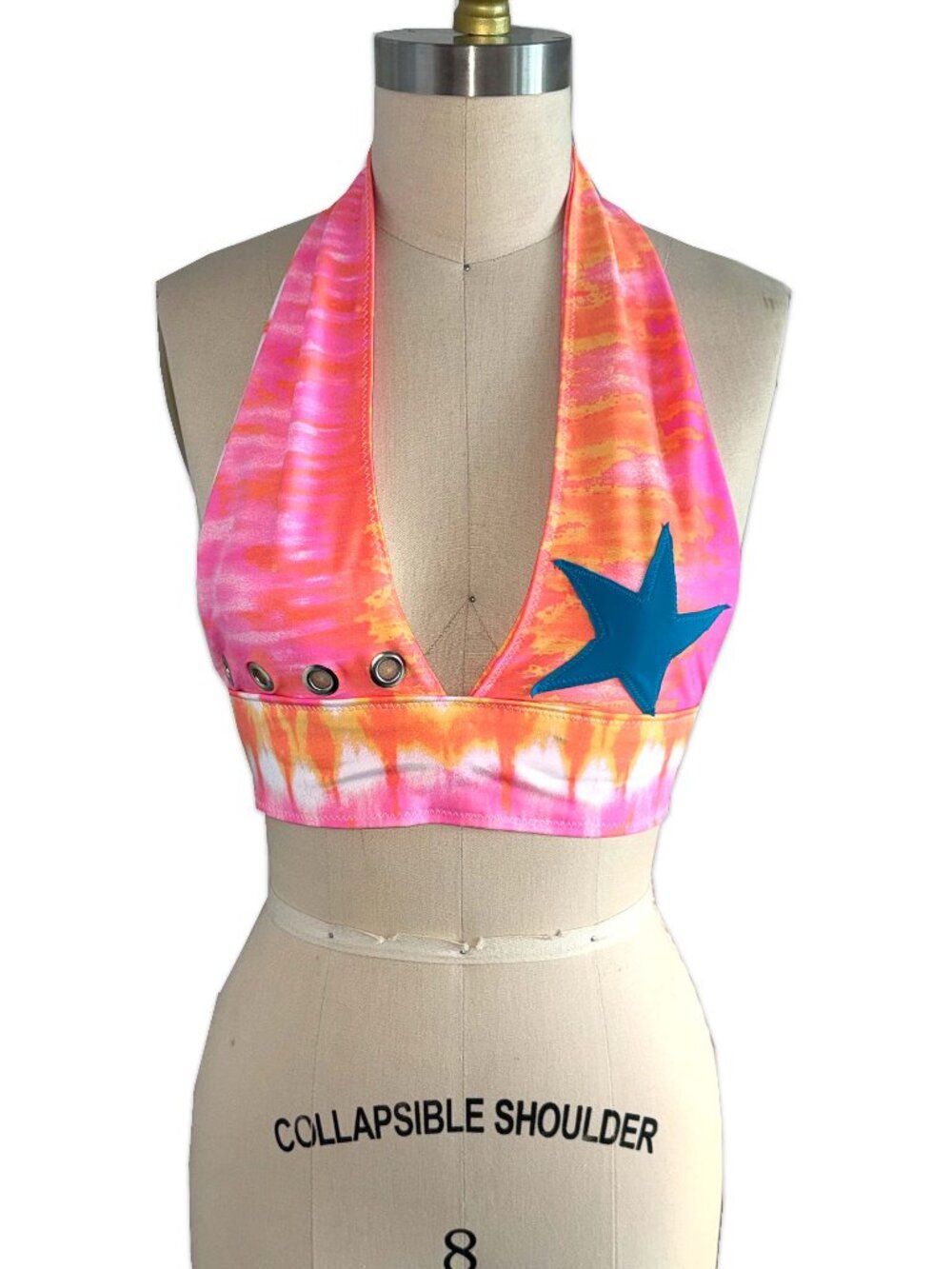 handmade tie-dye star halter top ♡